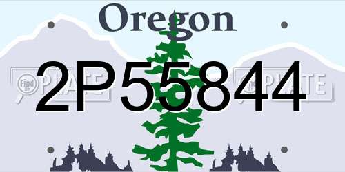2P55844 Oregon License Plate