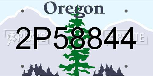 2P58844 Oregon License Plate