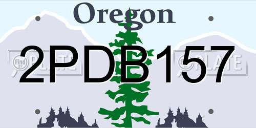 2PDB157 Oregon License Plate