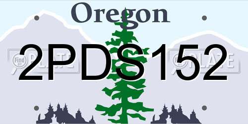 2PDS152 Oregon License Plate