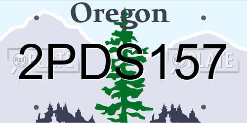 2PDS157 Oregon License Plate