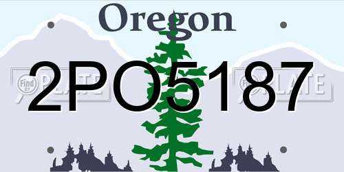 2PO5187 Oregon License Plate