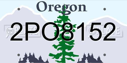 2PO8152 Oregon License Plate