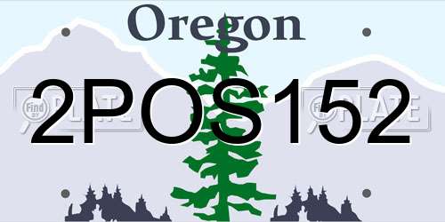 2POS152 Oregon License Plate