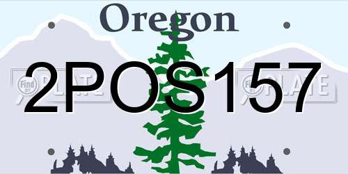 2POS157 Oregon License Plate