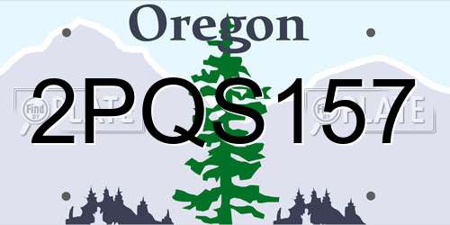 2PQS157 Oregon License Plate