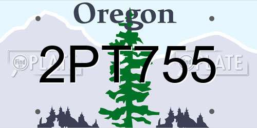 2PT755 Oregon License Plate