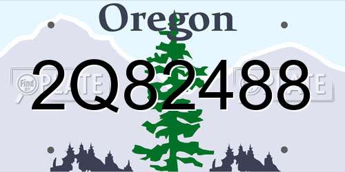 2Q82488 Oregon License Plate