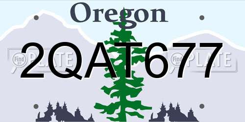 2QAT677 Oregon License Plate