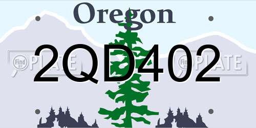 2QD402 Oregon License Plate