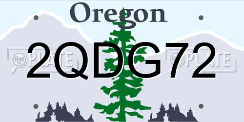2QDG72 Oregon License Plate