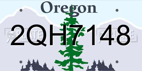 2QH7148 Oregon License Plate