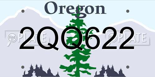 2QQ622 Oregon License Plate
