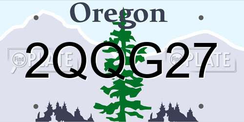 2QQG27 Oregon License Plate