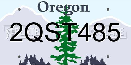 2QST485 Oregon License Plate