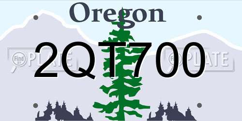 2QT700 Oregon License Plate