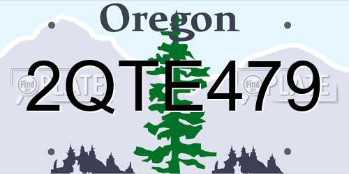 2QTE479 Oregon License Plate