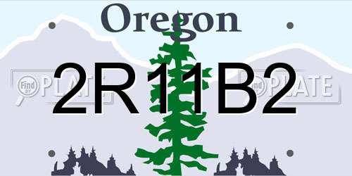 2R11B2 Oregon License Plate