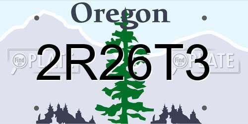 2R26T3 Oregon License Plate
