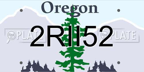 2RII52 Oregon License Plate