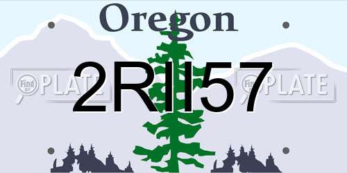 2RII57 Oregon License Plate