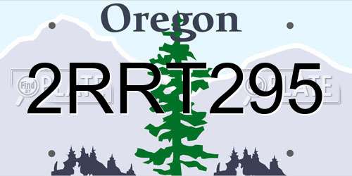 2RRT295 Oregon License Plate