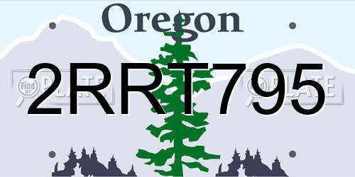 2RRT795 Oregon License Plate
