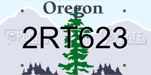 2RT623 Oregon License Plate
