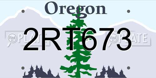 2RT673 Oregon License Plate