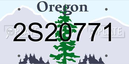 2S20771 Oregon License Plate