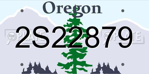 2S22879 Oregon License Plate