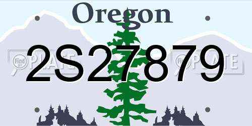 2S27879 Oregon License Plate