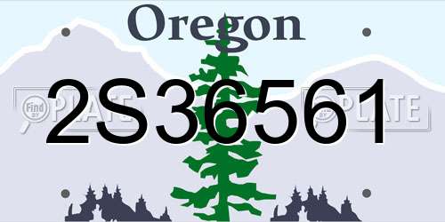 2S36561 Oregon License Plate