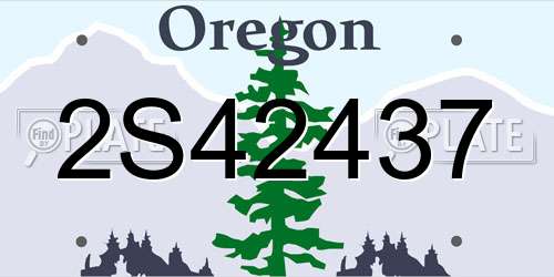 2S42437 Oregon License Plate