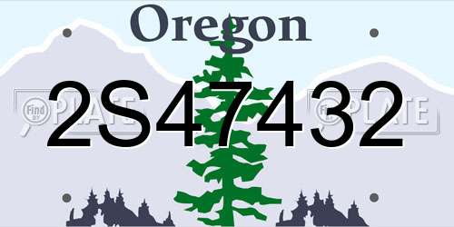 2S47432 Oregon License Plate