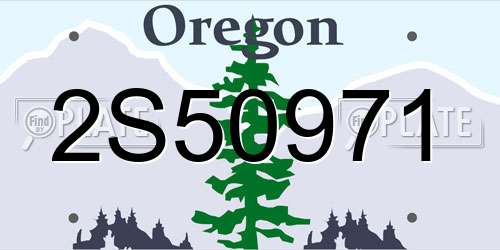2S50971 Oregon License Plate