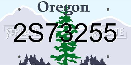 2S73255 Oregon License Plate