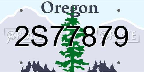 2S77879 Oregon License Plate