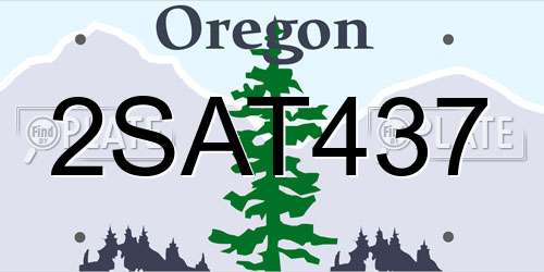 2SAT437 Oregon License Plate