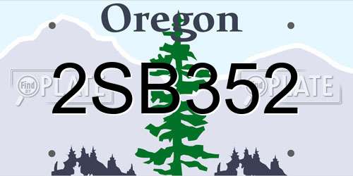 2SB352 Oregon License Plate