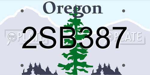 2SB387 Oregon License Plate