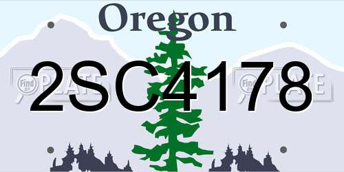 2SC4178 Oregon License Plate