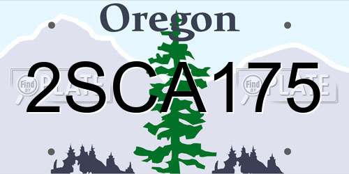 2SCA175 Oregon License Plate