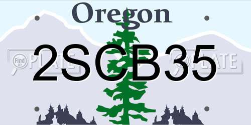 2SCB35 Oregon License Plate