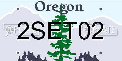 2SET02 Oregon License Plate
