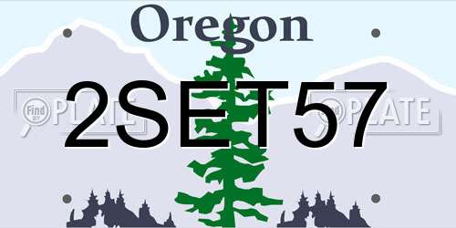 2SET57 Oregon License Plate