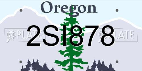 2SI878 Oregon License Plate