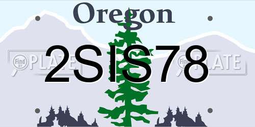 2SIS78 Oregon License Plate