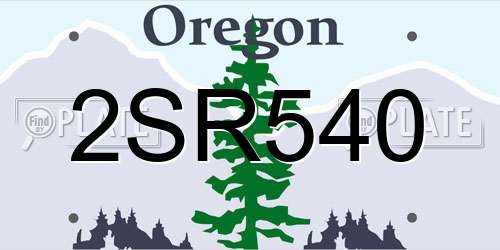 2SR540 Oregon License Plate