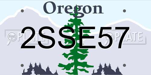 2SSE57 Oregon License Plate